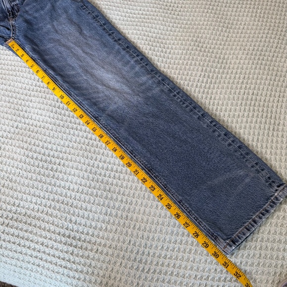 American Eagle Low-Rise Baggy Jeans Womens 2 Regular Denim Pants Boho Festival - Picture 9 of 9